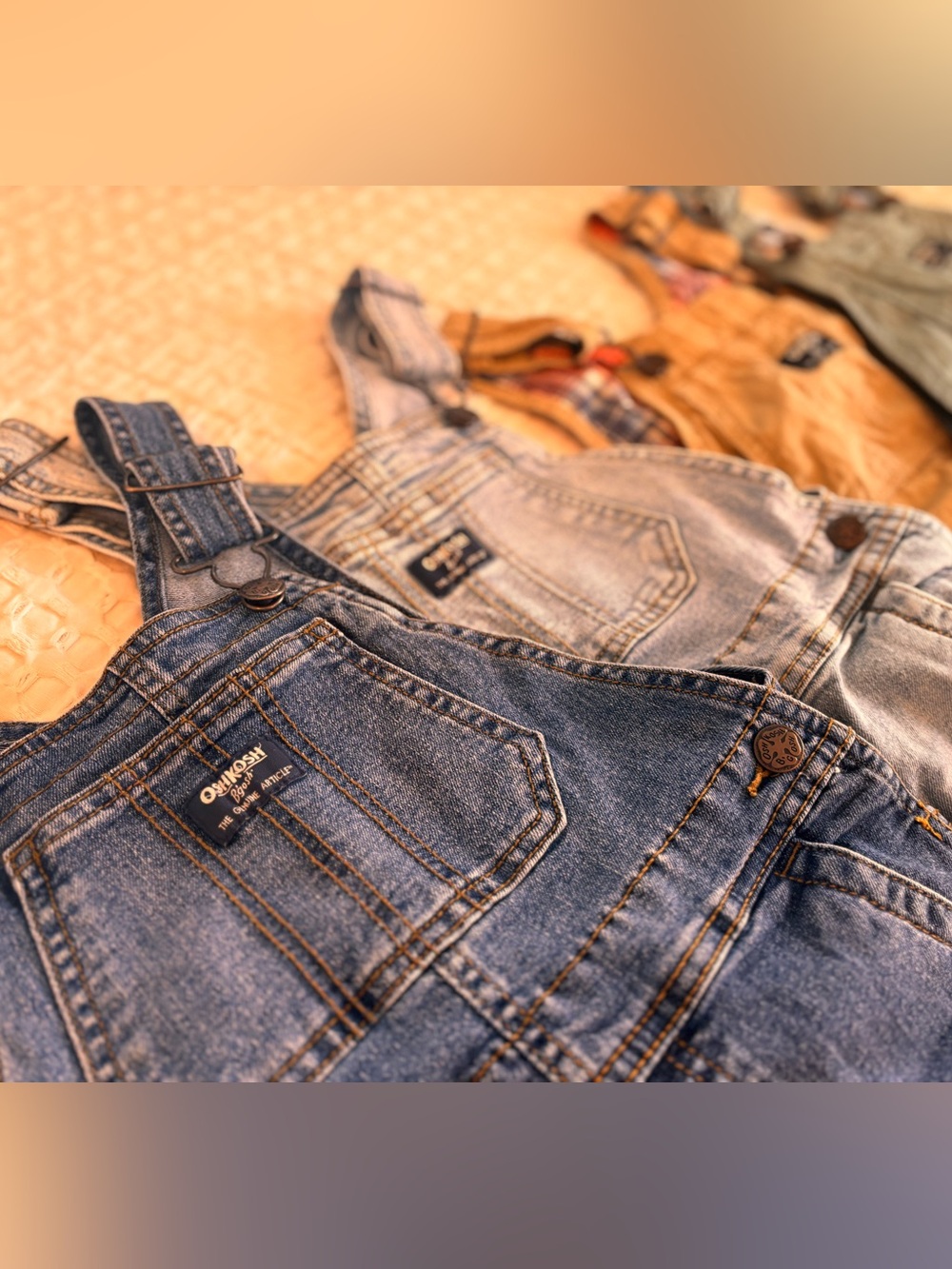 Bundle 4 pairs OshKosh B'gosh Denim and Cotton Overalls